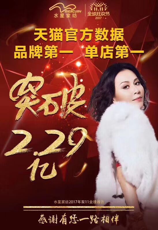 嗨爆雙十一！四川新華電腦學院助力水星家紡突破2.29億